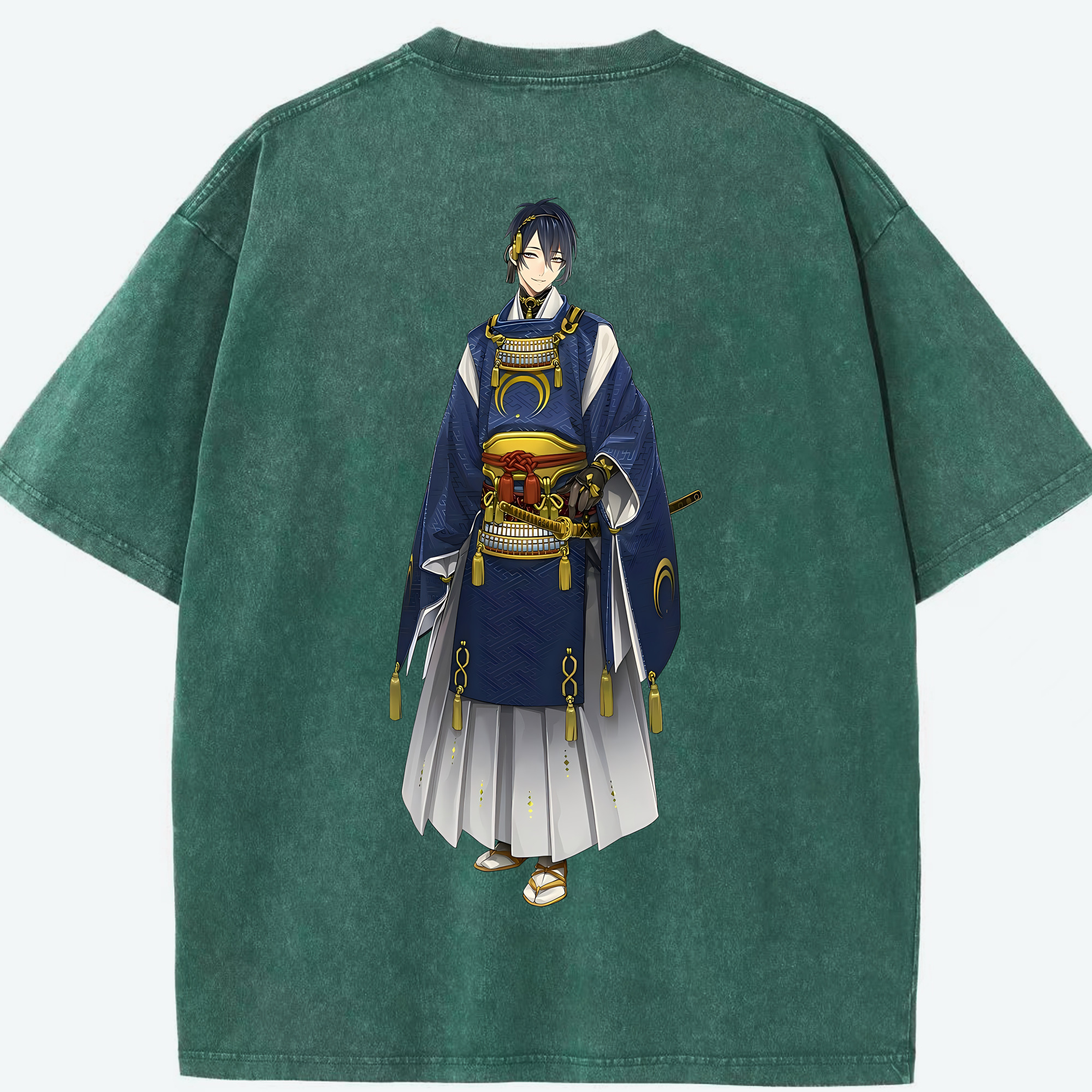 （画像用） 刀剣乱舞 Touken Ranbu 綿100% ヴィンテージ風 半袖Tシャツ（背面プリント）